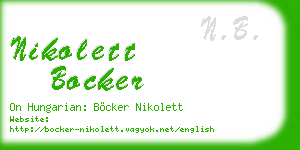 nikolett bocker business card